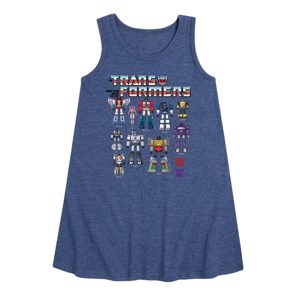 Transformers - Transformers Grid - Youth Girls Short Sleeve Aline Dress