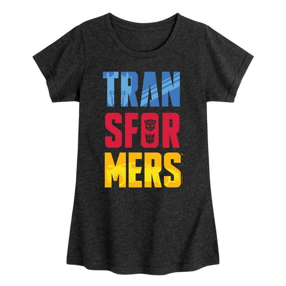 Transformers - Transformers Logo Color Block - Girls Fitted Short Sleeve T-Shirt