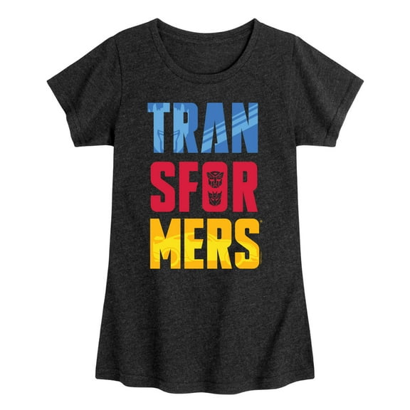 Transformers - Transformers Logo Color Block - Girls Fitted Short Sleeve T-Shirt