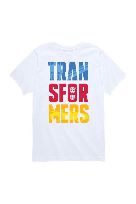 - Transformers Logo Color Block - Kids Toddler And Youth Short Sleeve T - Shirt