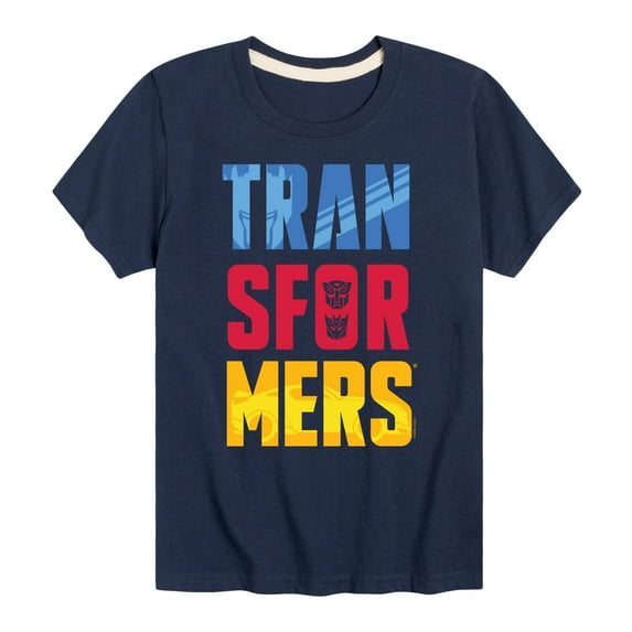 Transformers - Transformers Logo Color Block - Kids Toddler And Youth Short Sleeve T - Shirt