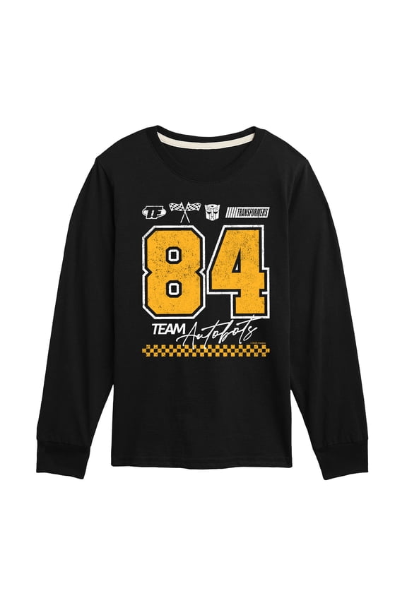 - Transformers Racing Jersey - Youth Boys Long Sleeve Graphic T-Shirt
