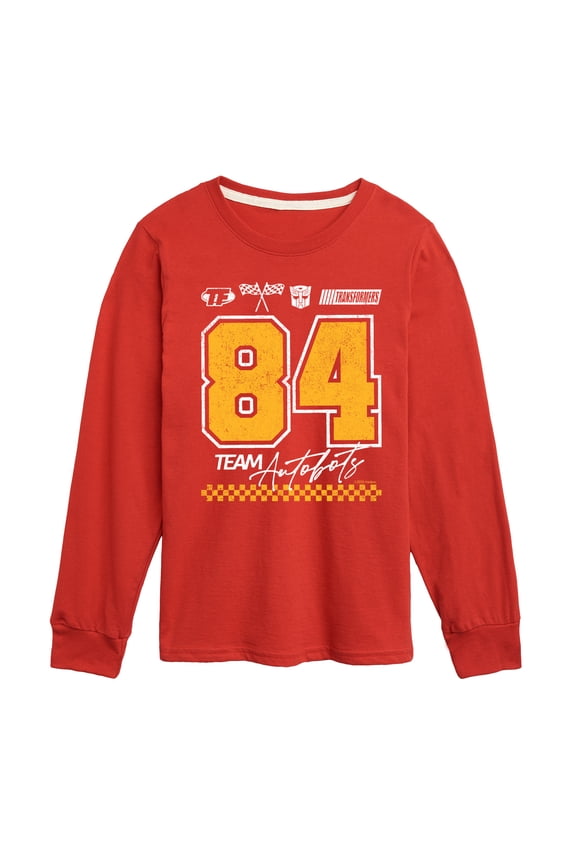 - Transformers Racing Jersey - Youth Boys Long Sleeve Graphic T-Shirt