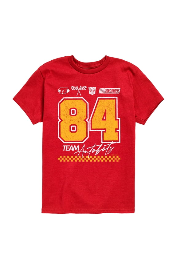 - Transformers Racing Jersey - Youth Boys Short Sleeve Graphic T-Shirt