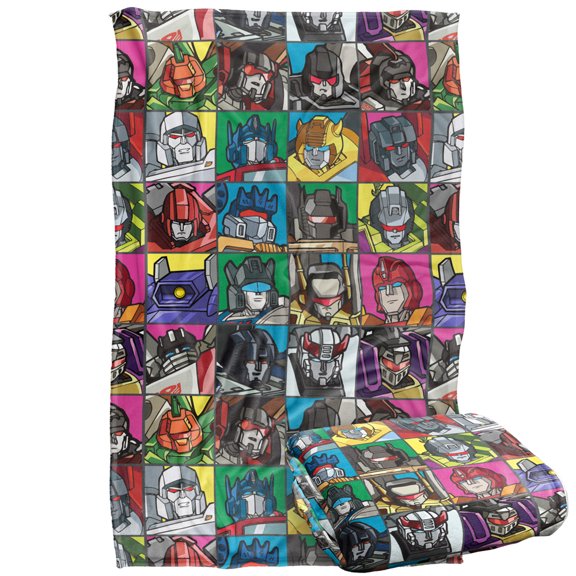Transformers Transformers Squares Silky Touch Super Soft Throw Blanket 36' x 58'