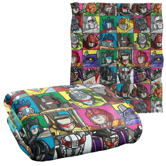Transformers Transformers Squares Silky Touch Super Soft Throw Blanket 50' x 60'