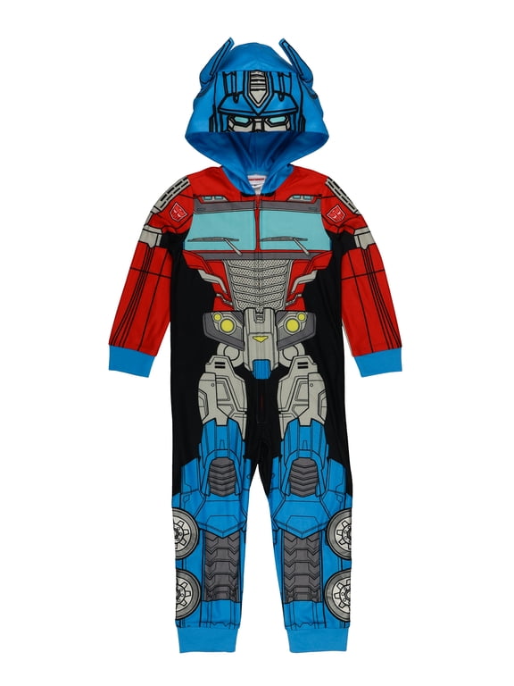 Transformers Union Suit Toddler Boys' Footless Hooded Pajama Sleepwear