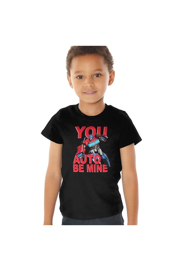 Valentine's Day You Auto Be Mine Kids T Shirt (4) for Toddler Boys and Girls, Black