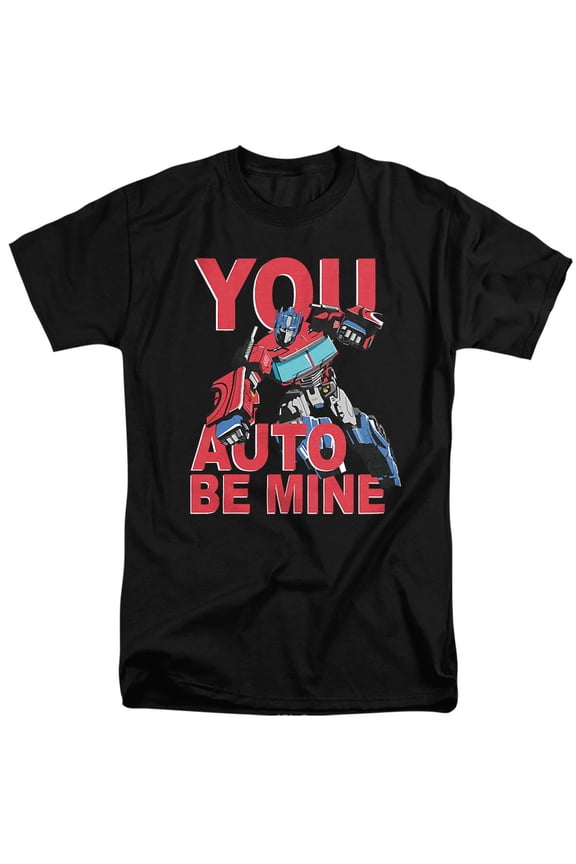 Valentine's Day You Auto Be Mine Unisex Adult Tall T Shirt (X-Large) Black