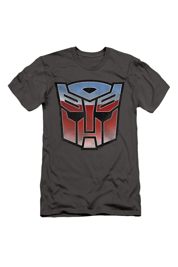 Transformers Vintage Autobot Logo S/S Adult 30/1 T-Shirt Charcoal