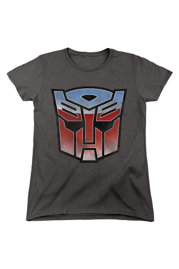 Transformers Vintage Autobot Logo S/S Women's T-Shirt Charcoal