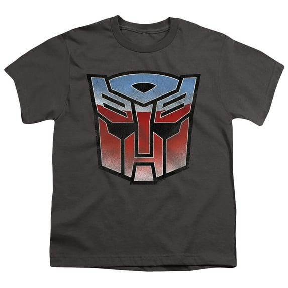 Transformers Vintage Autobot Logo S/S Youth 18/1 T-Shirt Charcoal