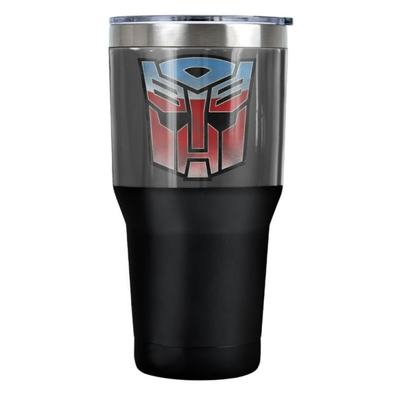 Transformers Vintage Autobot Logo Stainless Steel Tumbler 30 oz Coffee Travel Cup, Vacuum Insulated & Double Wall with Leakproof Sliding Lid