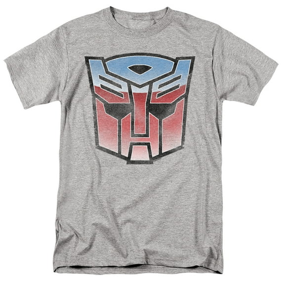 Transformers Vintage Autobot Logo Unisex Adult T Shirt, Athletic Heather, 2X-Large