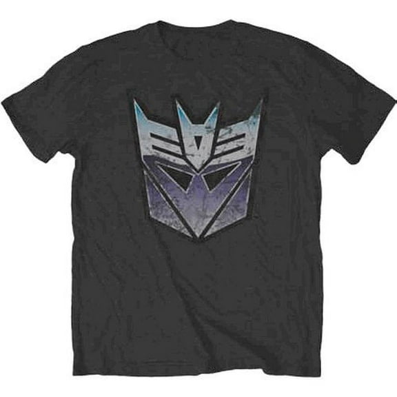 Transformers Vintage Decepticon Dark Charcoal Adult T-shirt