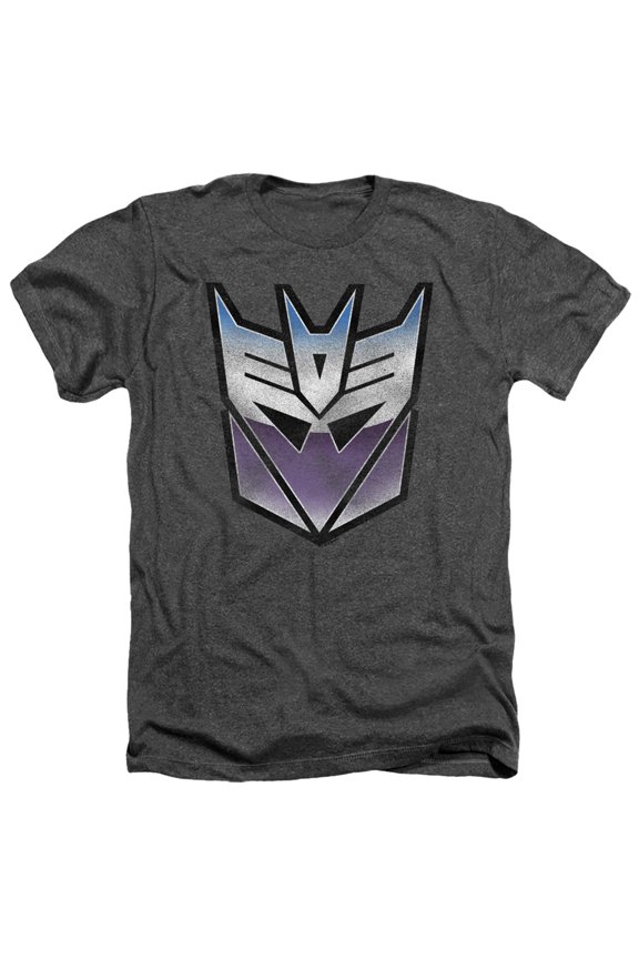Transformers - Vintage Decepticon Logo - Heather Short Sleeve Shirt - XX-Large