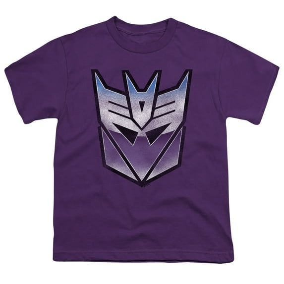 Transformers Vintage Decepticon Logo S/S Youth 18/1 T-Shirt-Purple