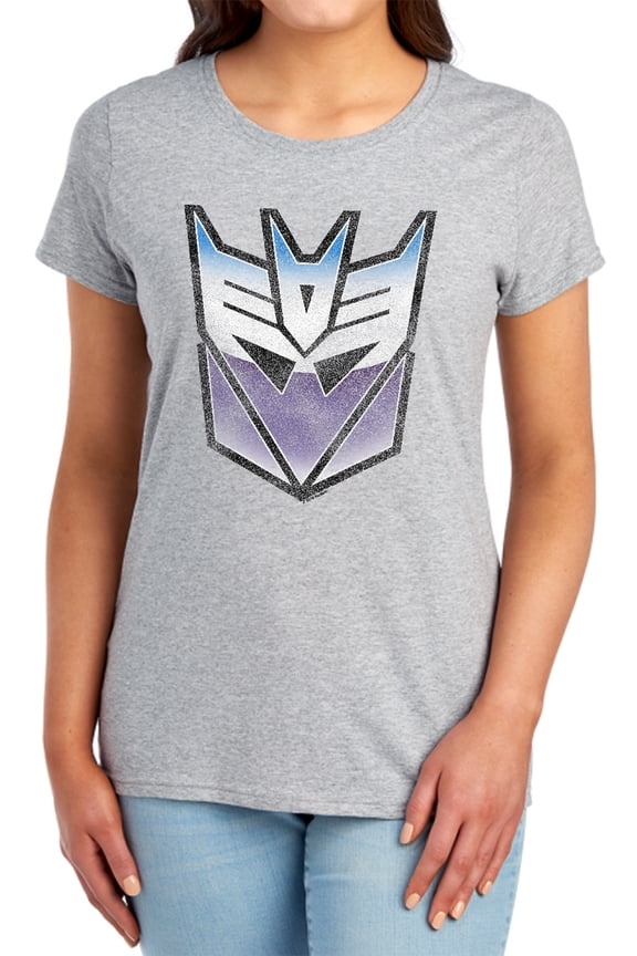 Vintage Decepticon Logo Women's T Shirt, Athletic Heather, Medium