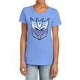 thumbnail image 1 of Transformers Vintage Decepticon Logo Women's T Shirt, Carolina Blue, Small, 1 of 6