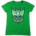 thumbnail image 1 of Transformers Vintage Decepticon Logo Women's T Shirt, Kelly Green, Small, 1 of 6