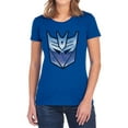 thumbnail image 1 of Transformers Vintage Decepticon Logo Women's T Shirt, Royal, Small, 1 of 6