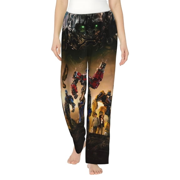 Transformers Women's Pajama Pants Ultra Soft Comfy Sleep Lounge Pants Cartoon Print Lightweight Casual Bottoms Loungewear