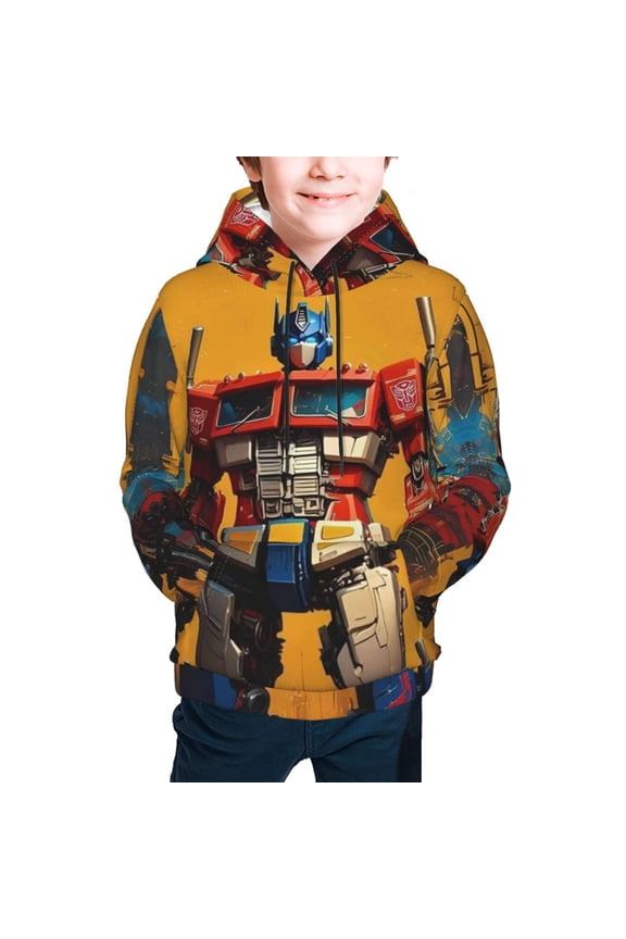 Youth Cartoon Hoodie Fashion Long Sleeve Kids Pullover Coat Casual Hoody Hooded Sweatshirts for Boys Girls