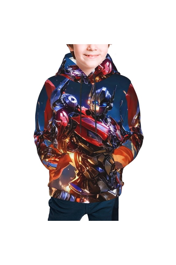Youth Cartoon Hoodie Fashion Long Sleeve Kids Pullover Coat Casual Hoody Hooded Sweatshirts for Boys Girls