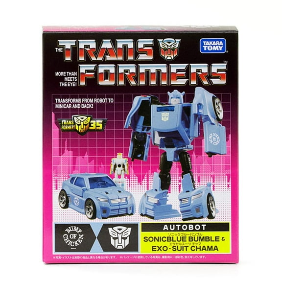 Transformers x Bump of Chicken Sonic Blue Bumble & Exo-suit Chama - Japan Exclusive