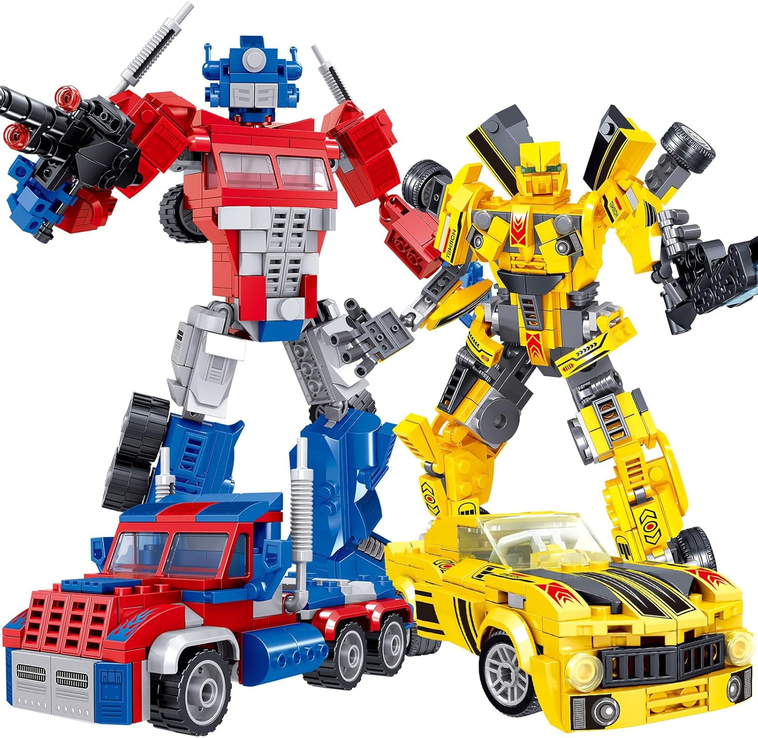Transforming Building Set, Collectible 2in1 Transformation Robot and Truck Building Block Set, STEM Toys Gifts for Boys Kids 12+