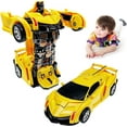thumbnail image 1 of Transforming Cars for 2 Years Old Boys and Toddlers, Inertia Driven Truck Toy for 3 Year Old Boy, Portable Toy for 2, 3, 4, 5, 6, 7, 8 Year Old Boys Christmas Birthday Gifts for Kids, 1 of 6