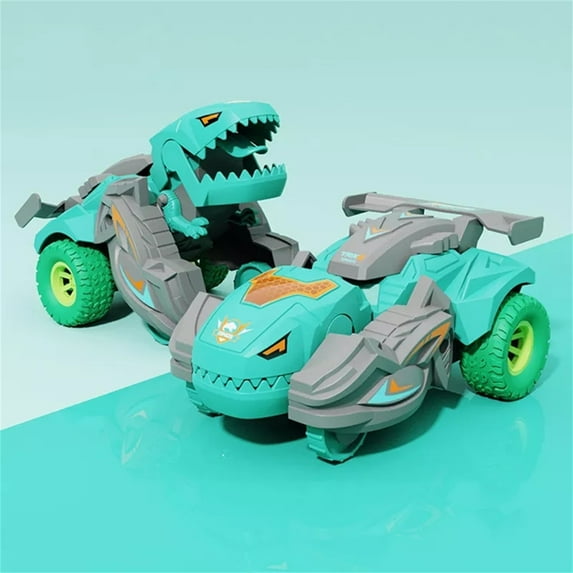 Transforming Dinosaur Car Toy,Pull Back Race Vehicle 2 in 1 Shape Shifters No Battery Required STEM Learning Gift for Boys Girls 5 Inch