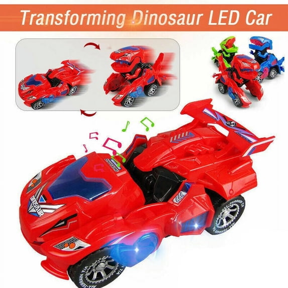 Transforming Dinosaur LED Car Dinosaur Transform Car Toy Automatic Dino Dinosaur Transformer Toy
