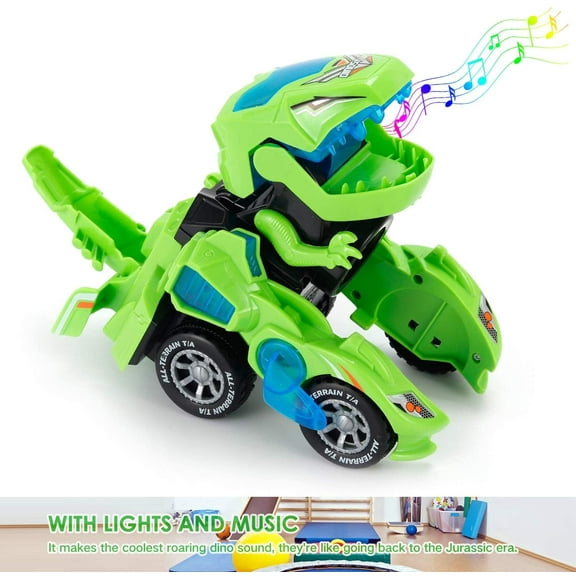 Transforming Dinosaur LED Car | T-Rex Toys With Light Sound | Electric toy |