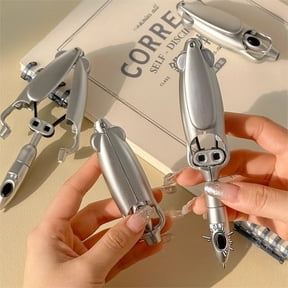 Transforming Mech Pen: The Stress-Relief Tool Cool Robot Ballpoint Pen Transformable Action Figure Model Click-to-De-Stress Stationery Campus Trend Gift Smooth Writing Experience