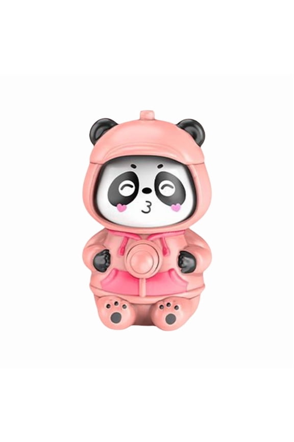 Panda Face Changing Doll Keychain, Pink Cartoon, 1 Pack