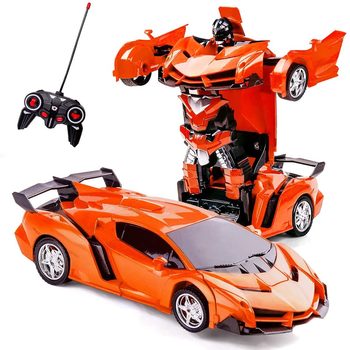 Efterår værdighed smuk Transforming RC Car Robot Toy , Remote Control Car Toy w/ LED Lights &  Sounds & Gesture Sensing , 1:18 Scale 360°Rotating Drifting Race Car，Best  Gift for Kids - Walmart.com