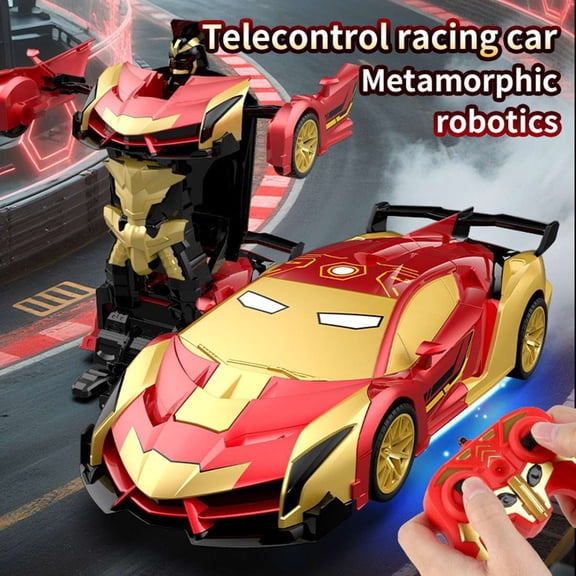 Transforming Remote Control Car Robot, R/C Car Toy, One-Button Deformation, Children's Day Gifts, 1:18 Scale 360Rotating Drifting, Toys Suitable for Kids Over 3+ Years Old, Educational Toy, Birthday