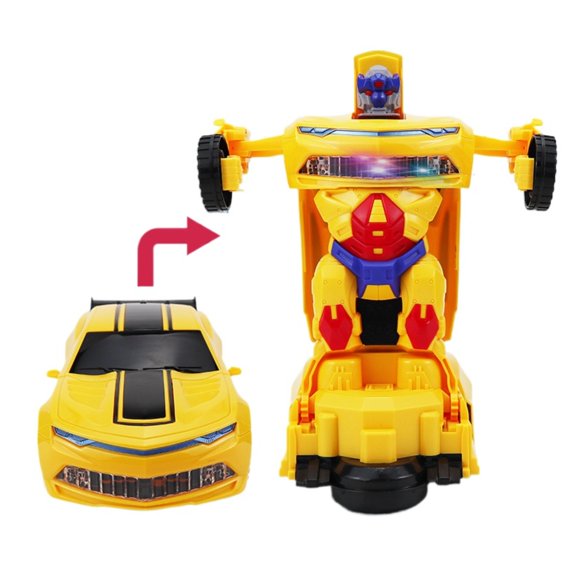 Transforming Robot Car Toy for Kids, Interactive Robot Toy with Light & Music Learning System, Educational Gift for Ages 310, Easter & Valentines Day Presents