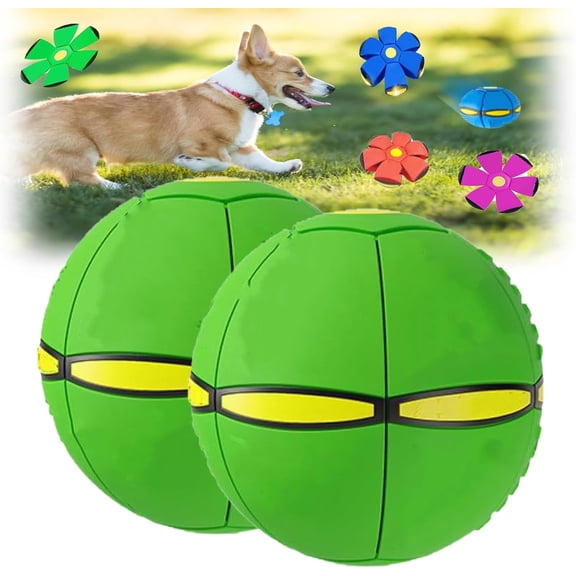 Transforming Saucer-Ball Toy, Lettuce Pets Doggy Disc Ball, Interactive Flying Saucer Dog Toy, Magic Bouncing Dogs Balls, 2025 Doggie Disc Balls Large Small Medium Dogs