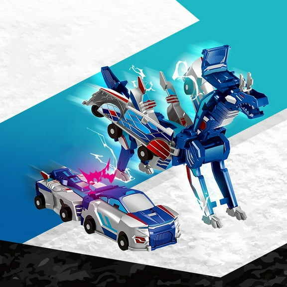 Transforming Toy Cars, Mythical Creature Toys, Interactive Collision Transformation Playset for Kids, Safe Durable ABS Material and Collaborative Storytelling Entertainment