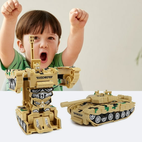 TransformingToyTank under $5! Xqxayjr Transforming TankToy, Convertible Car Robot,KidsTransformationToy, Action Figure Vehicle,BoysGirlsToy, Birthday Gift, Tank Car HelicopterToy