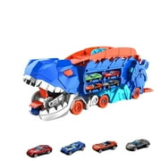 Transforms Into Stomping Dinosaur With Race Track Hauler Toddler Toys For Kids Ages 3 4 5 6 Years Old Water Toys For Toddlers Toy Building Sets For Boys Hot Wheel Car Advent Calendar 2025 Planes Tpys