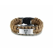 DAILYDOLLARS Transgender Awareness Bracelet - Trans Pride Support Braided Paracord Cuff Bangle Non Binary Identity Trans Symbol Jewelry Unisex, 9 inches, Brown