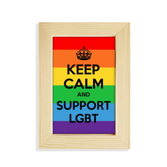 Transgender Bisexuals Flag LGBT Desktop Display Photo Frame Picture Art Painting 5x7 inch