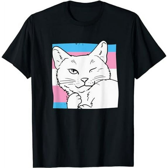 Transgender Cat Kitten Trans LGBTQ Transsexual Pride Month T-Shirt