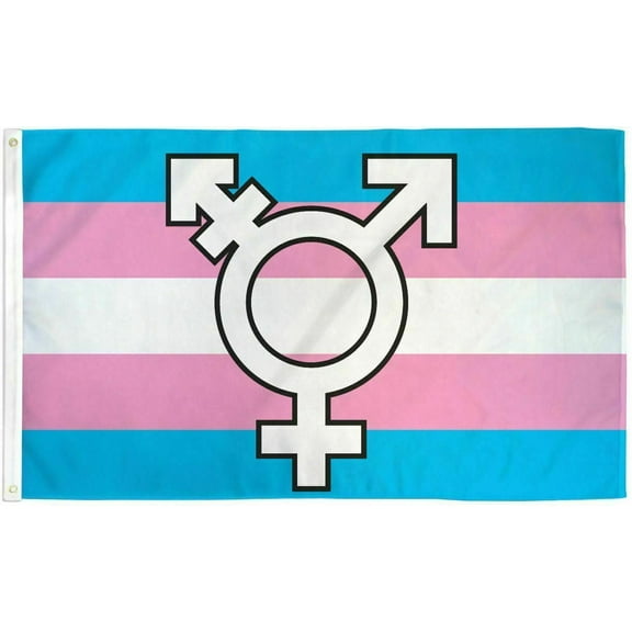 Transgender Flag 3x5 LGBTQIA Trans Pride Transgender Symbol Flag Trans Rainbow