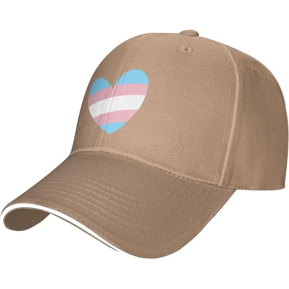 Transgender Heart Gift LGBT Baseball Cap Men Ponytail Hat Women Dad Hat Sun Hat Adjustable Trucker Hat Black