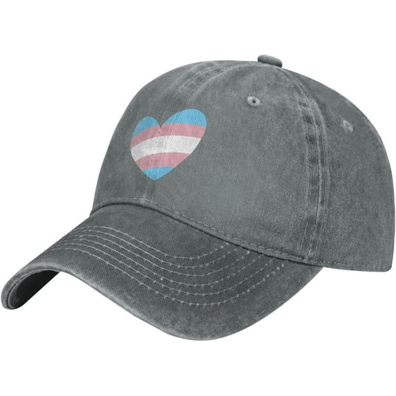 Transgender Heart Gift LGBT Cowboy Hat Men Vintage Baseball Cap Women Dad Hat Sun Hat Adjustable Trucker Hat Black