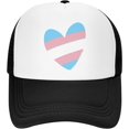 thumbnail image 1 of Transgender Heart Gift LGBT Trucker Hat Women Mesh Baseball Cap Cowboy Hat Men Dad Hat AdjustableHat Black, 1 of 8